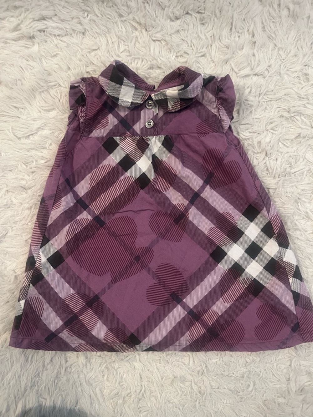 100% Authentic Burberry Purple Plaid Dress